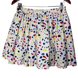 Bonpoint women Confetti Print 100% Cotton Lined Skirt  Size 12